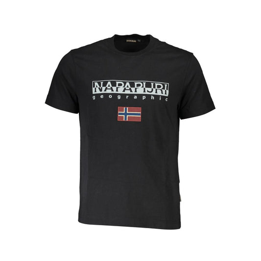 Black Cotton Men's T-Shirt