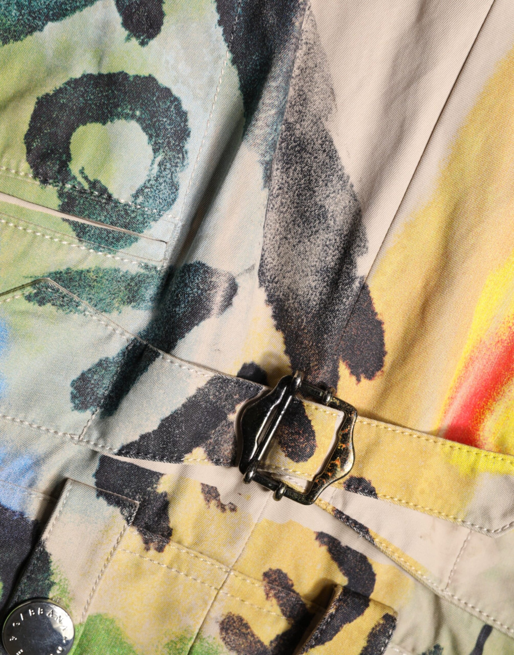 Multicolor Graffiti HighWaist Bermuda Shorts