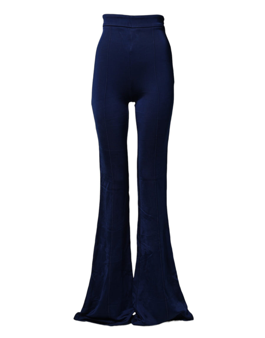 Navy Blue HighWaist Flare Leg Trouser Pants