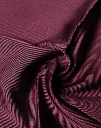 Maroon Logo Silk Square Handkerchief Scarf