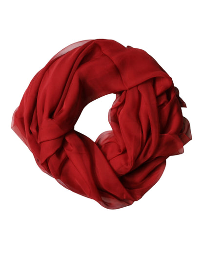 Red Stole Silk Neck Wrap Shawl Men Scarf