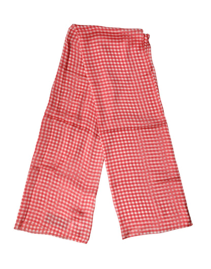 Red Checkered Plaid Neck Wrap Shawl  Scarf