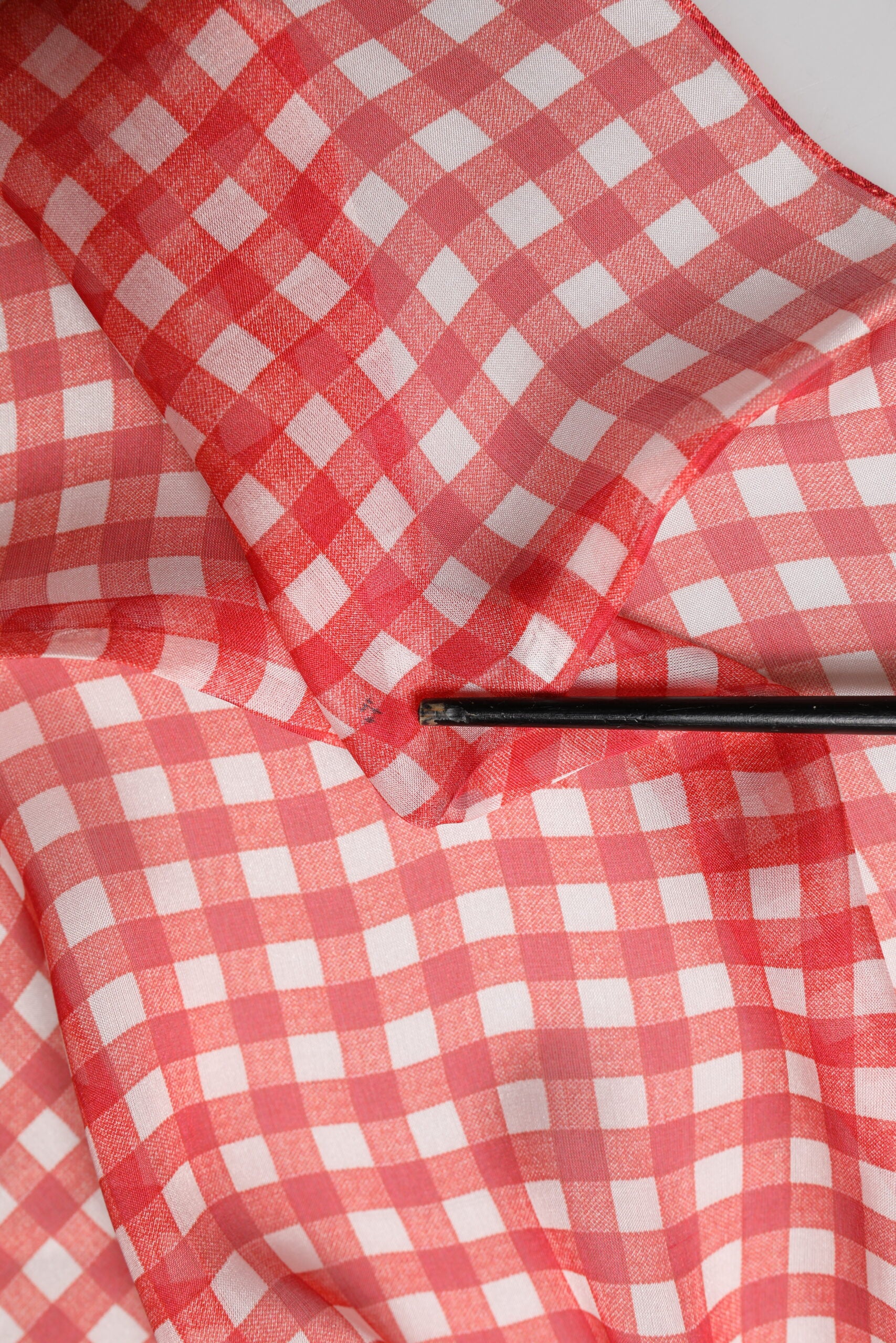 Red Checkered Plaid Neck Wrap Shawl  Scarf