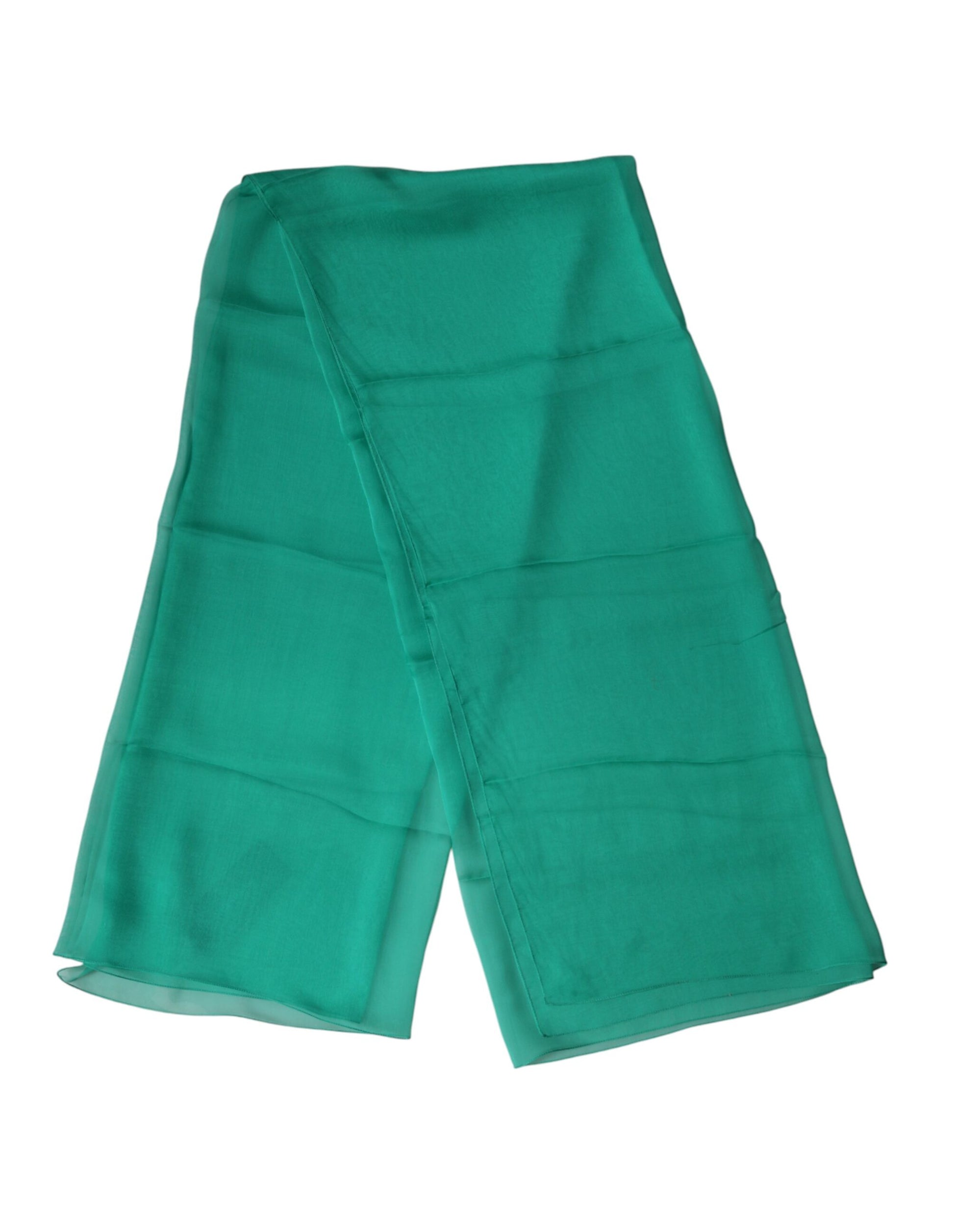 Green Stole Silk Neck Wrap Shawl Scarf