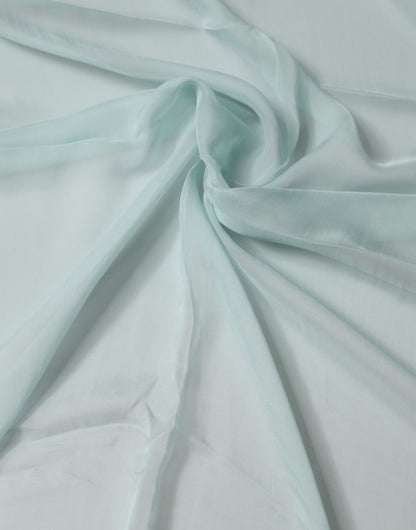 Light Teal Silk Stole Neck Wrap Shawl  Scarf