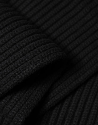 Black Cashmere Knit Neck Wrap Shawl 202cm x 26cm  Scarf