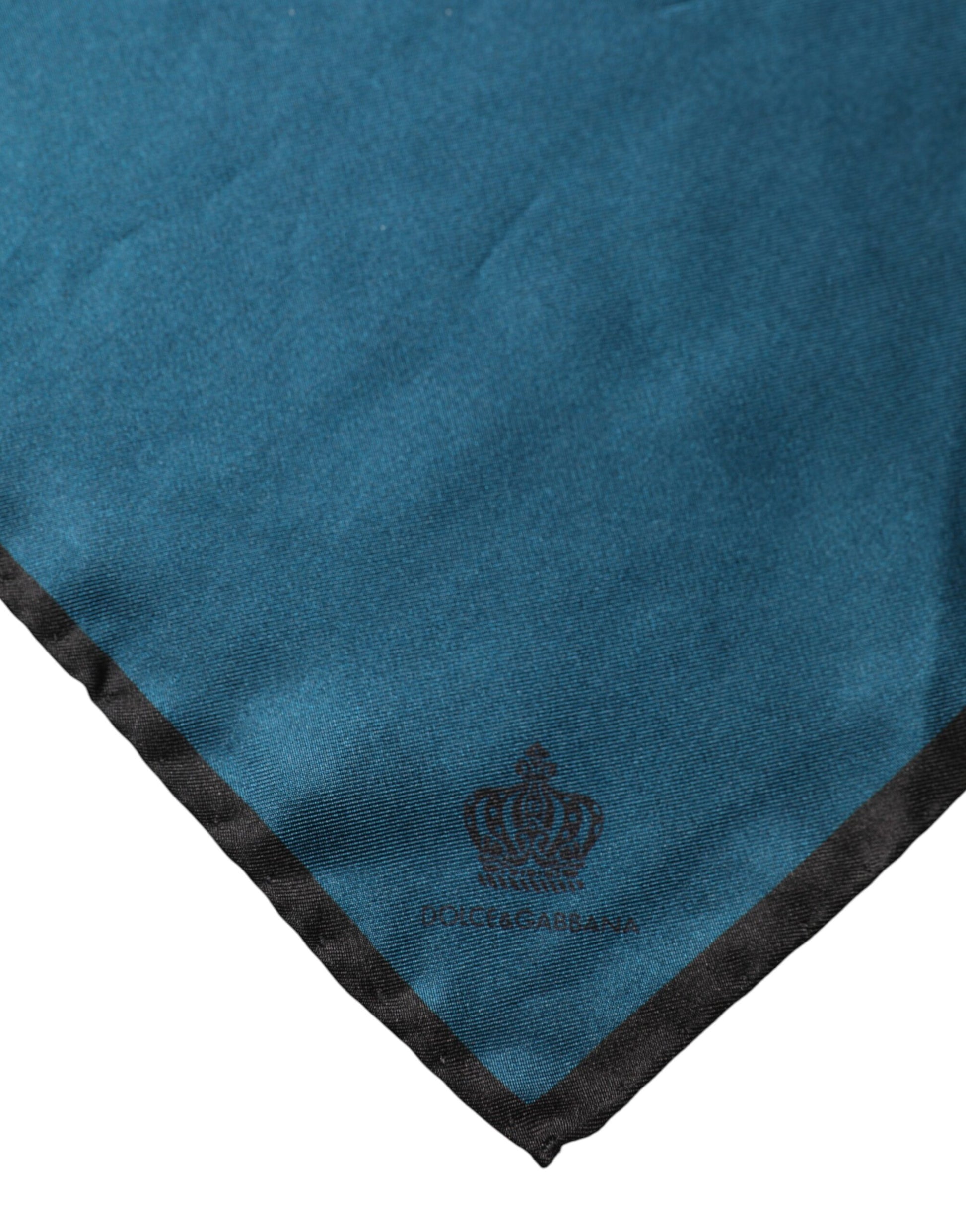 Blue Silk Square Pocket Handkerchief Scarf