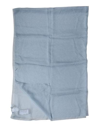 Light Blue Silk Stole Neck Wrap Shawl 200cm x 130cm Scarf