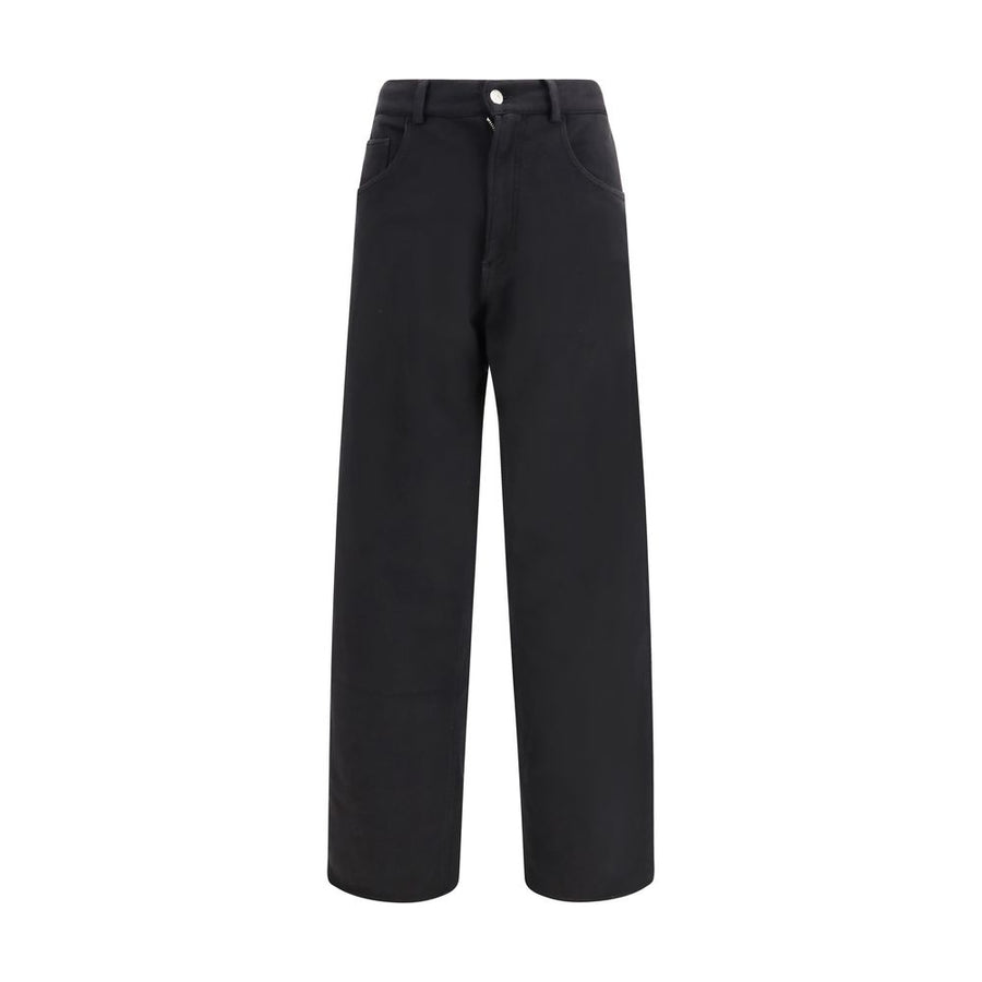 Black Cotton Athletic Pants