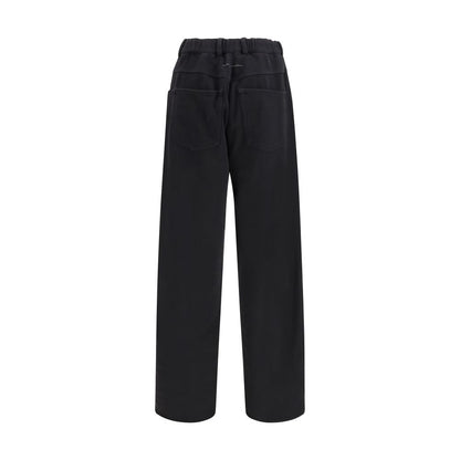 Black Cotton Athletic Pants