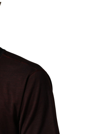 Maroon DG Crown Cotton Crew Neck Men T-shirt