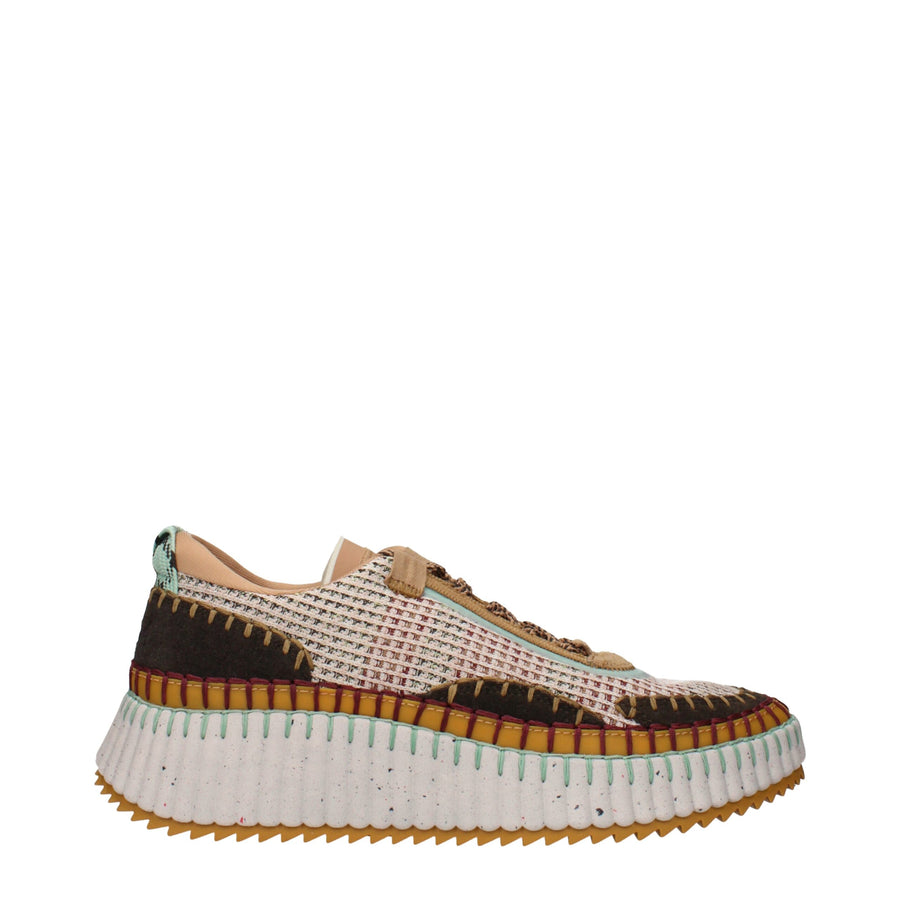 Multicolor Fabric Chunky Sneakers