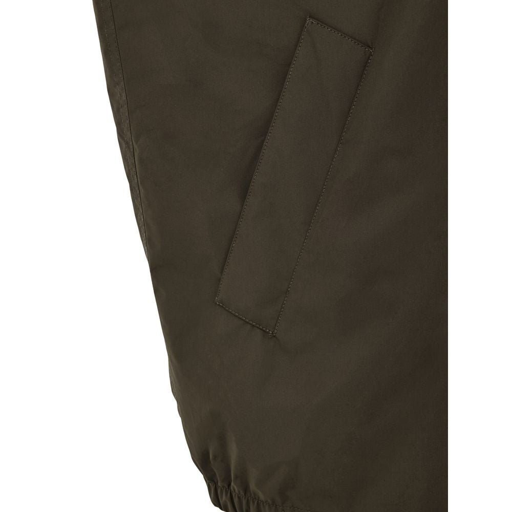 Green Polyester Sleveless Jacket