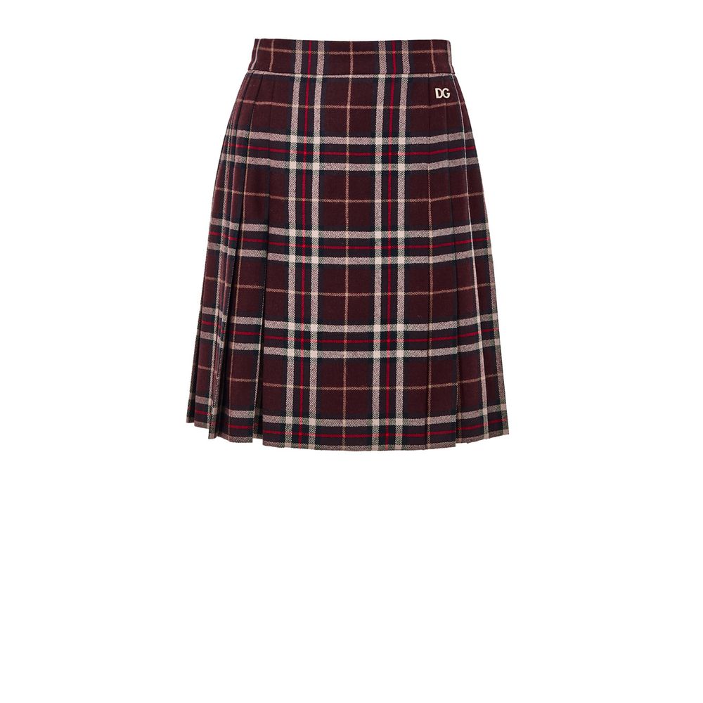 Bordeaux Wool Mini Skirt