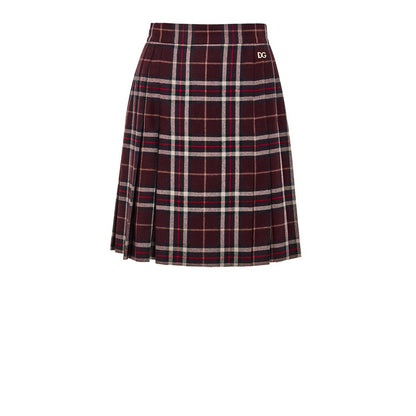 Bordeaux Wool Mini Skirt