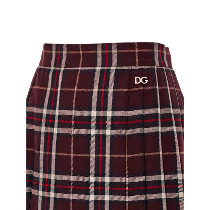 Bordeaux Wool Mini Skirt