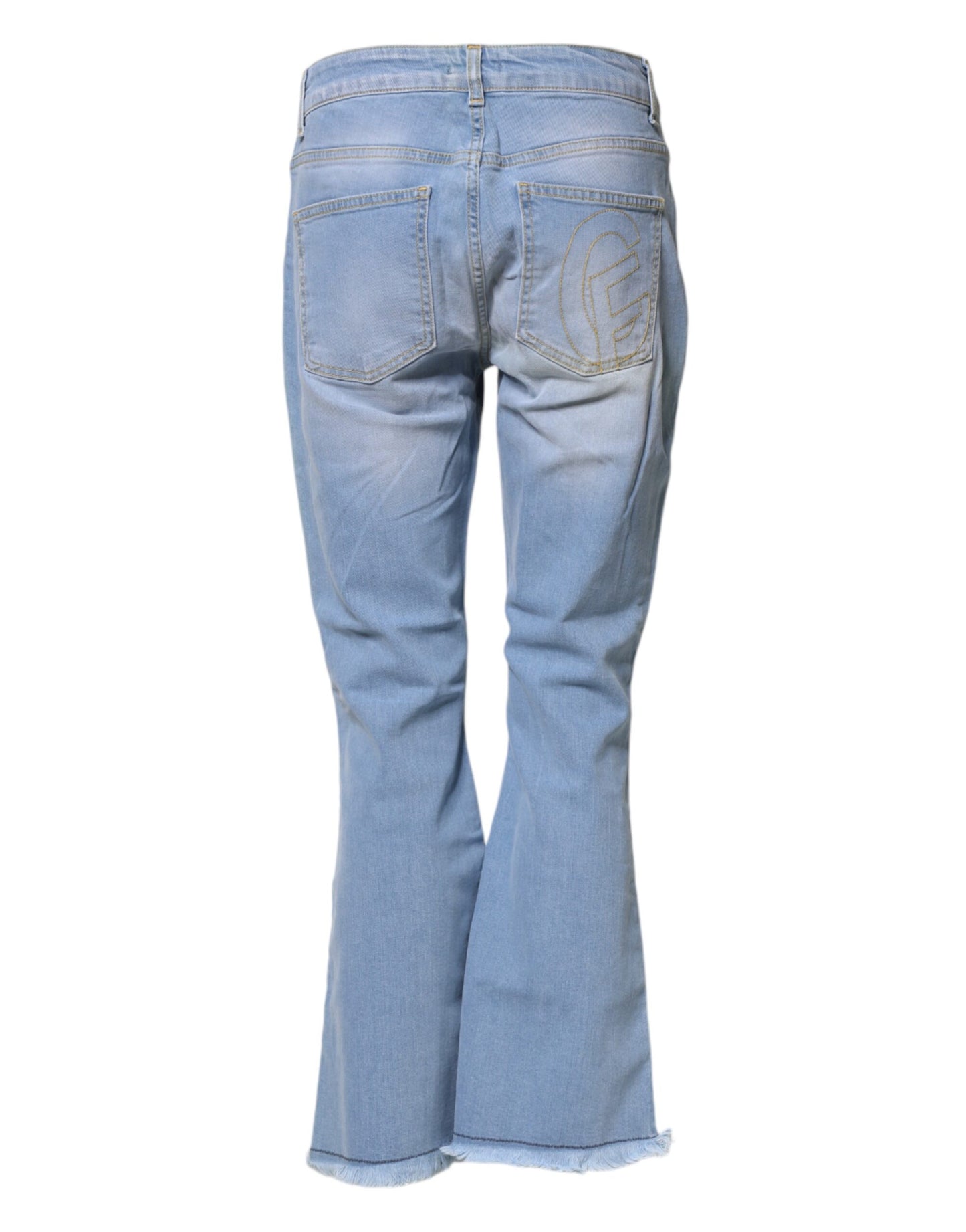 Light Blue Washed High Waist Bootcut Denim Jeans