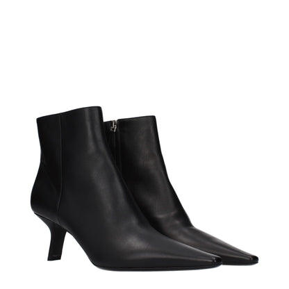 Black Leather Ankle Boots