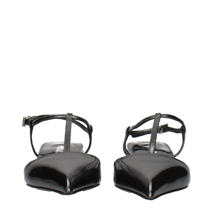 Gray Leather Sandals