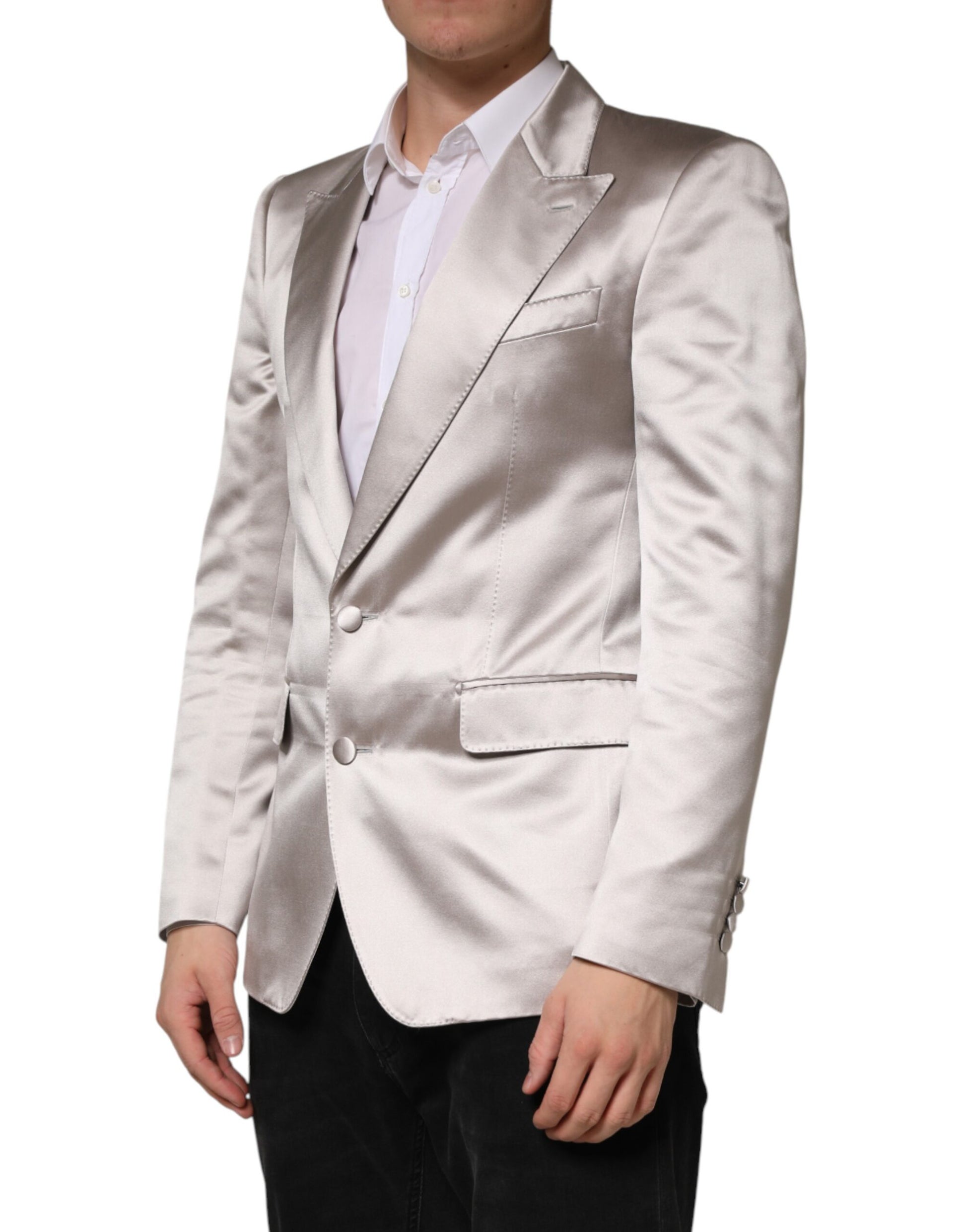 Silver SICILIA Single Breasted Jacket Blazer