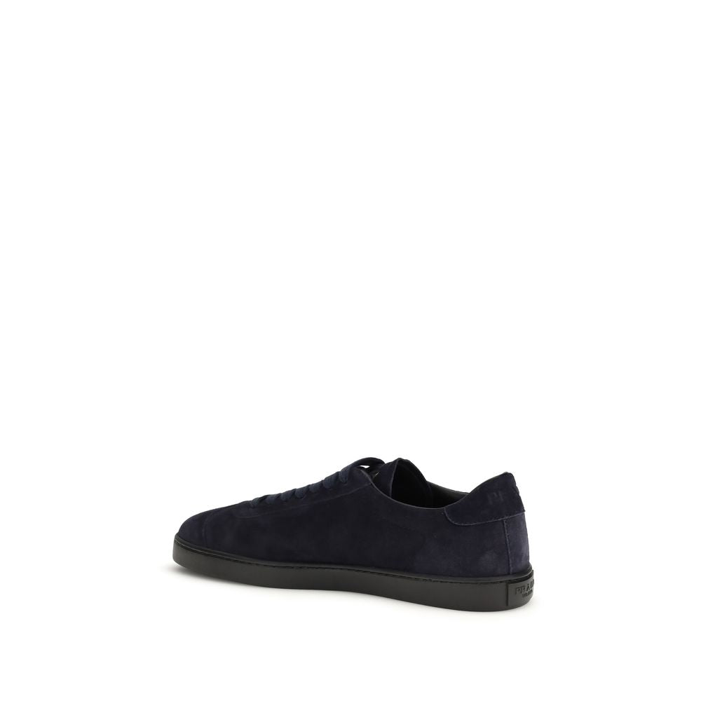 Blue Calf Leather Bos Taurus Low Top Sneakers