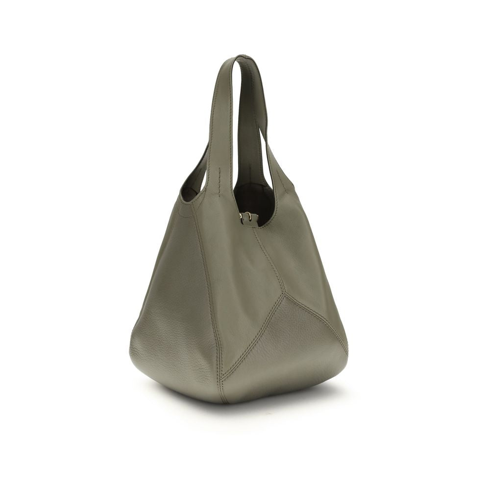 Green Buffalo Leather Shoulder Bag