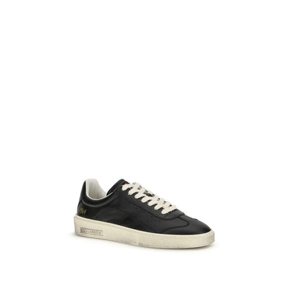 Black Calf Leather Bos Taurus Sneakers