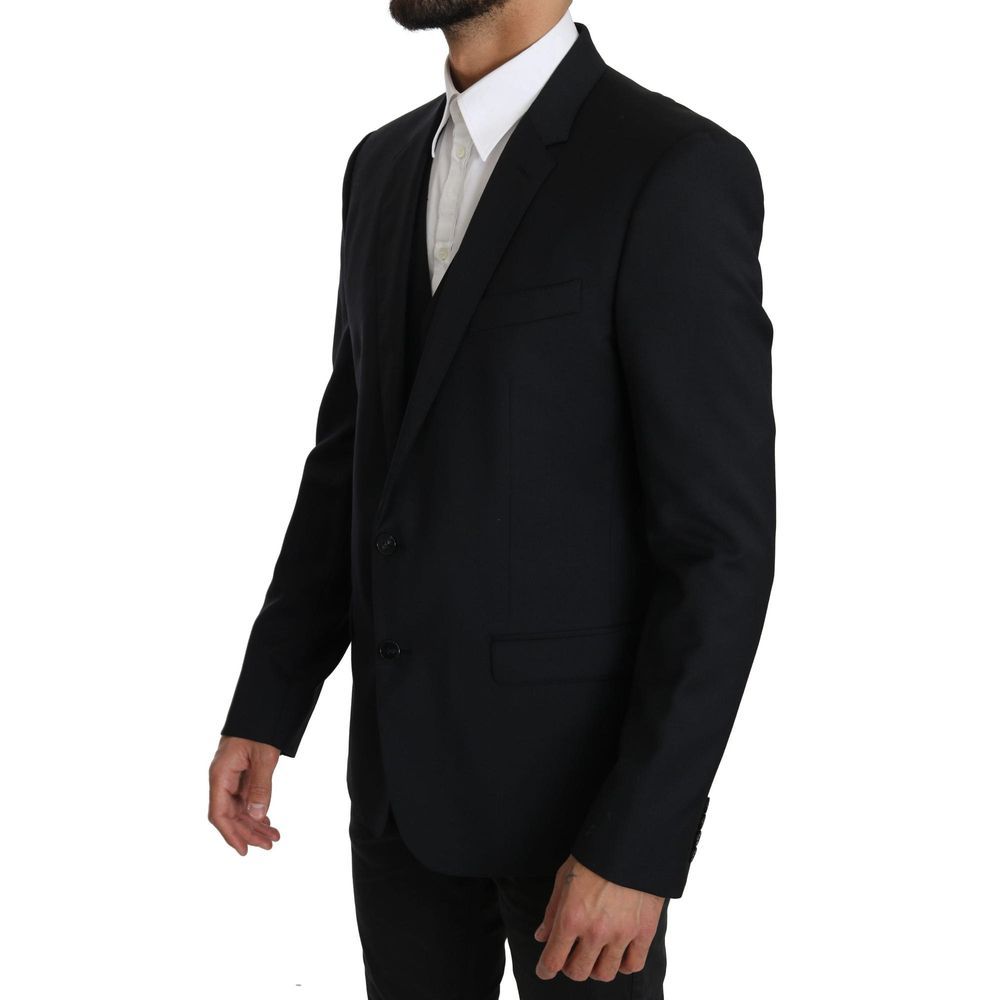 Blue Viscose Two-Piece Suit