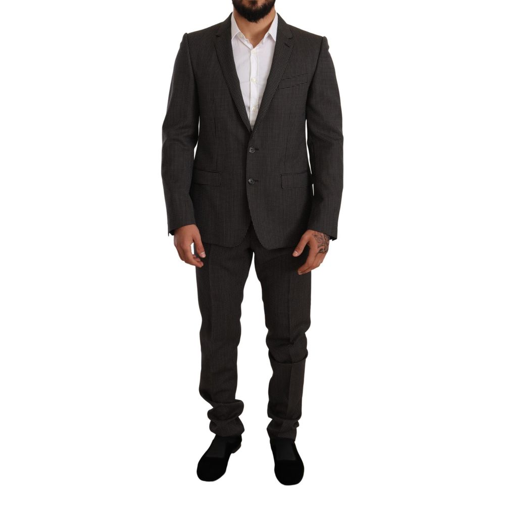 Black Virgin Wool Two-Piece Suit