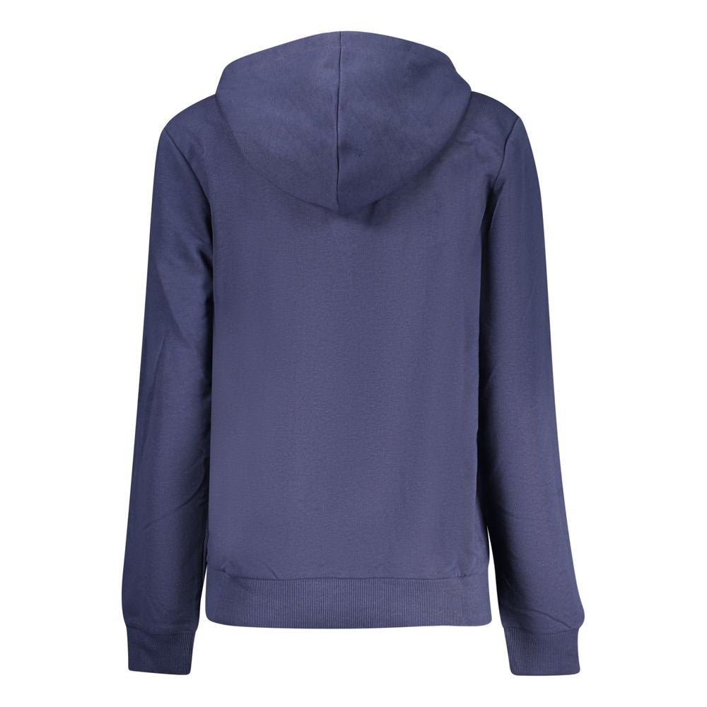 Blue Cotton Women's Hooded Sweatshirt