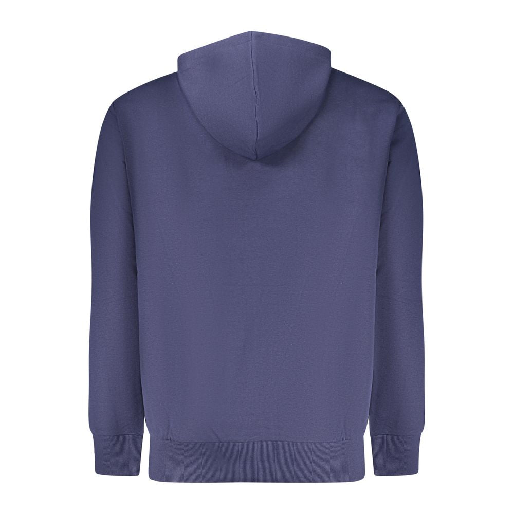 Blue Cotton Mens Sweatshirt with Hood