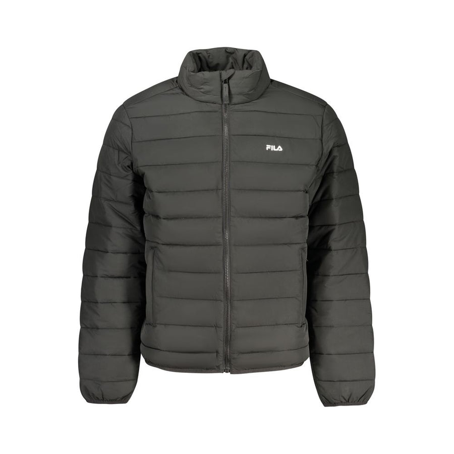 Black Polyester Men's Jacket
