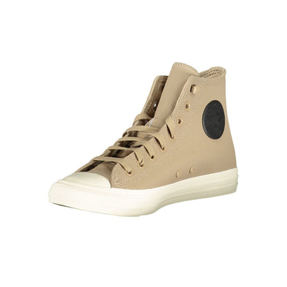 Beige Leather Unisex Sneaker