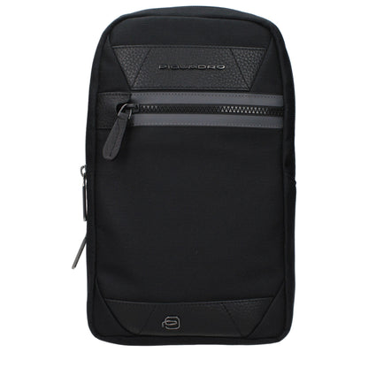 Black Fabric Crossbody Bag