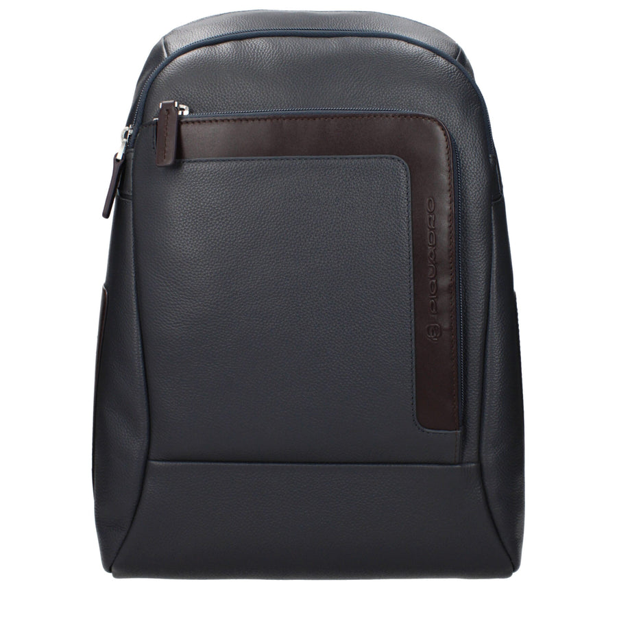 Gray Leather Backpack