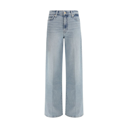 Light Blue Cotton Relaxed Fit Jeans
