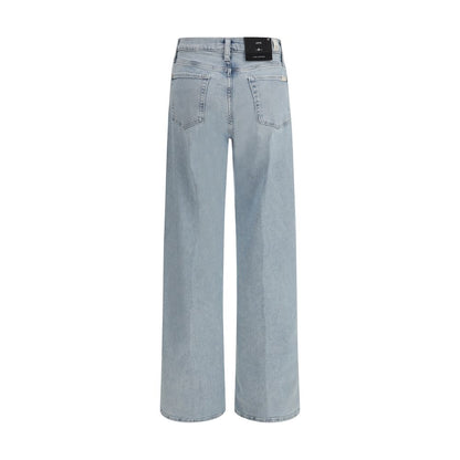 Light Blue Cotton Relaxed Fit Jeans